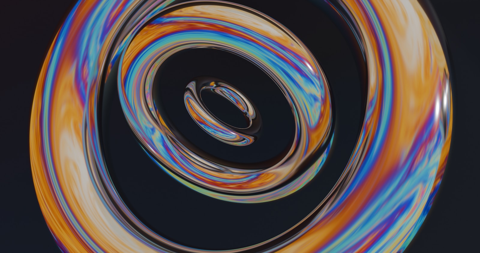 An abstract picture of a circular object on a black background